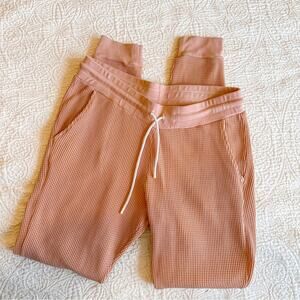 Cotton Citizen Monaco Thermal Joggers Track Pants Blush Pink Large